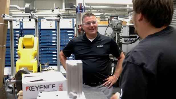 Bob Reeves on the Kaysun shop floor
